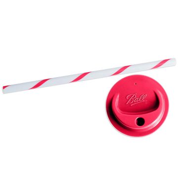 Ball 蓋子吸管組(寬口紅)